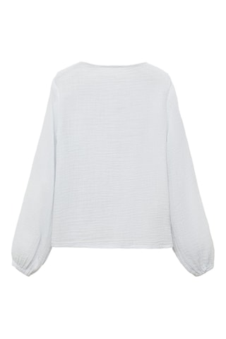 Chemise plissée volants - Bleu céleste