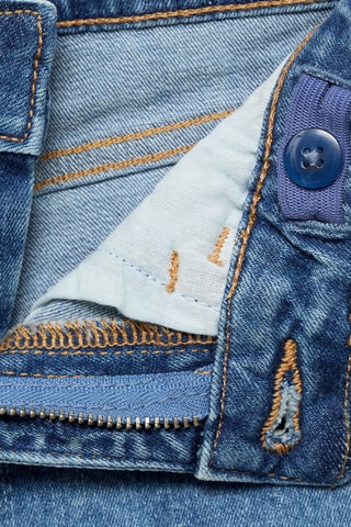 Short en jean droit - Bleu