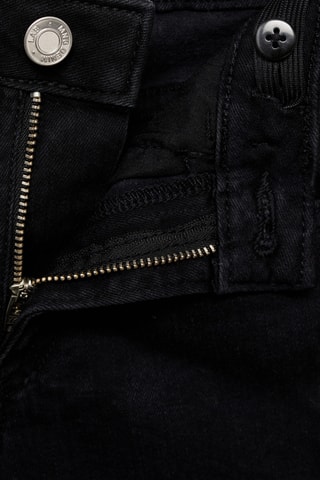 Short en jean droit - Noir