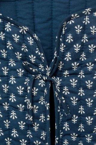 Veste imprimée coton - Bleu marine