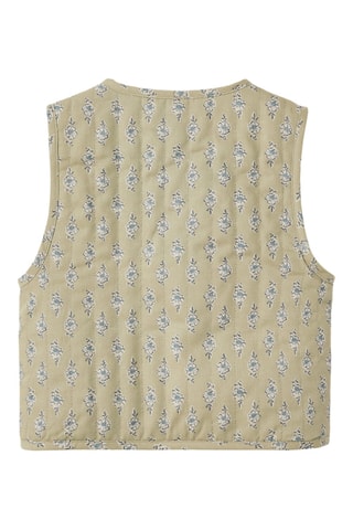 Gilet imprimé fleuri - Vert menthe