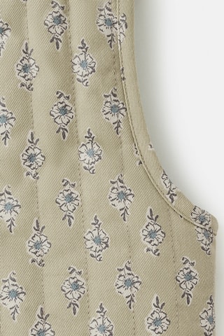 Gilet imprimé fleuri - Vert menthe