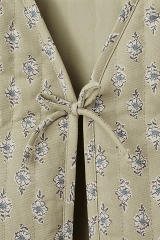 Gilet imprimé fleuri - Vert menthe