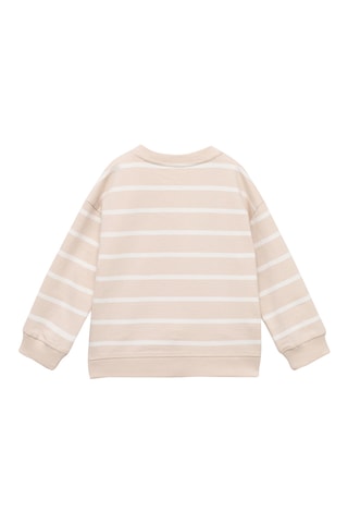Sweat-shirt coton rayures - Sable