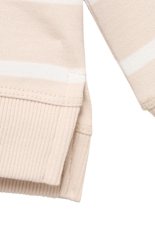 Sweat-shirt coton rayures - Sable
