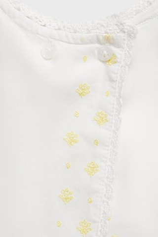 Robe et culotte détails brodés - Blanc