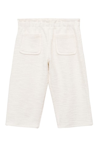 Pantalon droit tweed - Blanc