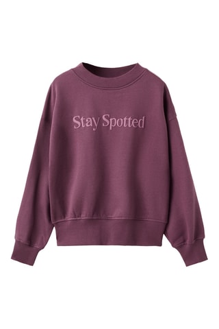 Sweat-shirt coton imprimé - Rouge