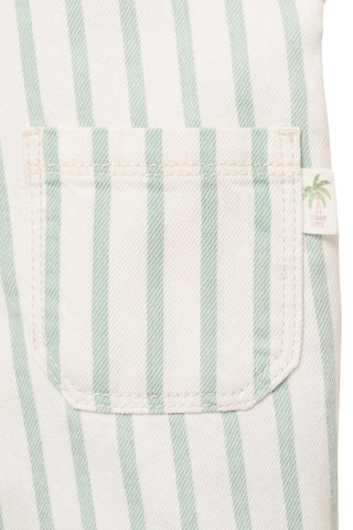Salopette jean rayures - Vert