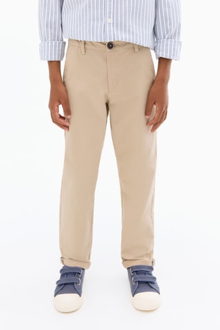Pantalon chino uni - Sable