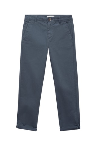 Pantalon chino uni - Bleu