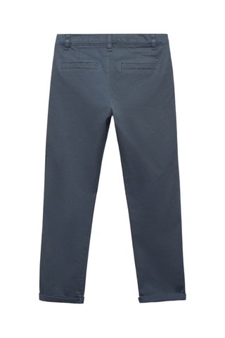 Pantalon chino uni - Bleu