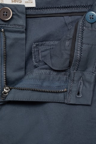 Pantalon chino uni - Bleu