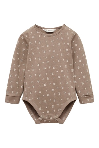 Body coton imprimé - Marron