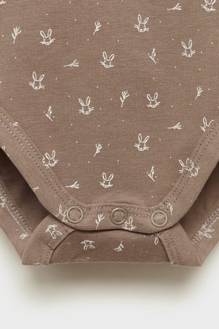 Body coton imprimé - Marron