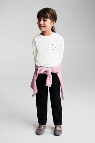 T-shirt à poche imprimée floral - Blanc