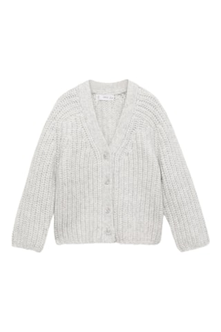 Cardigan maille boutons - Gris clair