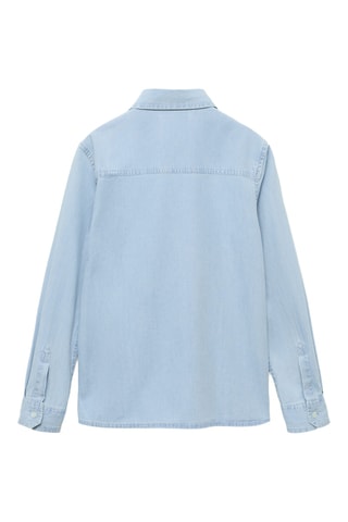 Chemise denim coton - Bleu clair