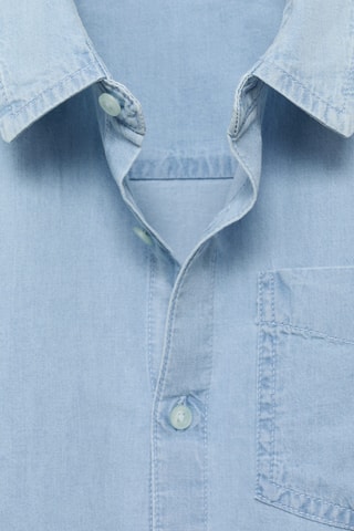 Chemise denim coton - Bleu clair