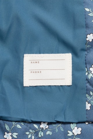 Anorak matelassé à fleurs - Bleu marine