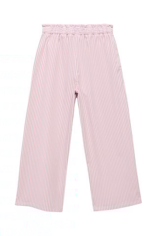 Pantalon coton à rayures - Rose