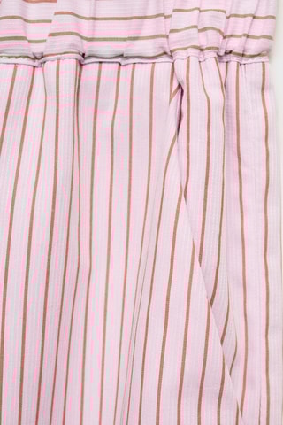 Pantalon coton à rayures - Rose