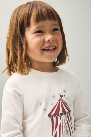 T-shirt paillettes brodées - Blanc