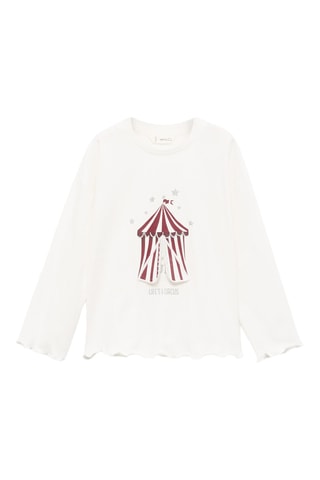 T-shirt paillettes brodées - Blanc