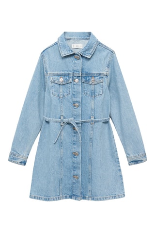 Robe denim à noeud - Bleu