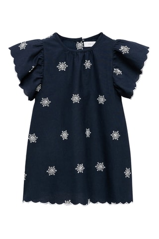 Robe détails brodés - Bleu marine