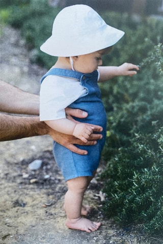 Salopette lin coton - Vert