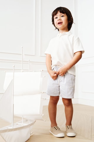 Polo maille texturé - Blanc