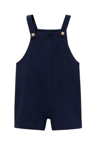 Salopette maille coton - Bleu marine