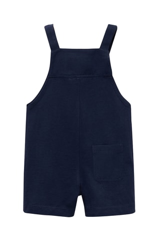 Salopette maille coton - Bleu marine
