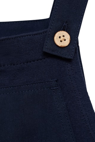 Salopette maille coton - Bleu marine