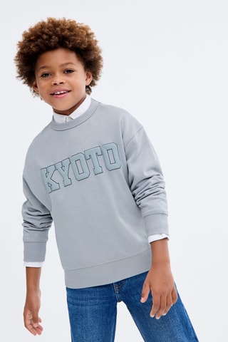 Sweat coton oversize - Bleu