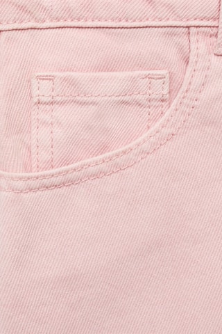 Jupe en jean bas effiloché - Rose