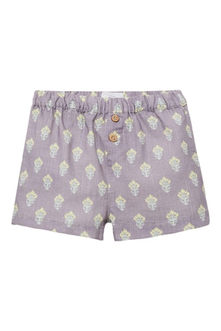 Short coton imprimé - Violet clair