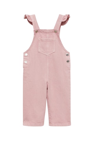 Salopette longue jean - Rose