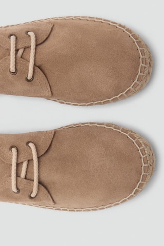 Espadrilles suède lacets - Sable