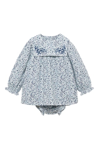 Robe et culotte imprimées - Bleu