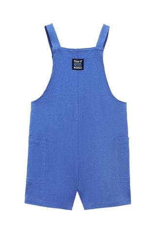 Salopette courte maille - Bleu électrique