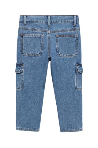 Jean droit style cargo - Bleu