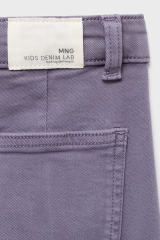 Jean wideleg revers effilochés - Violet