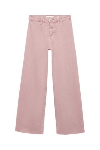 Jean wideleg revers effilochés - Rose