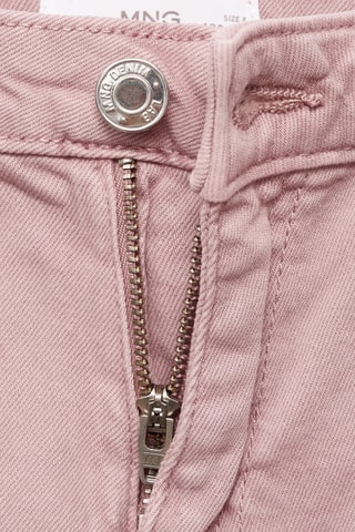 Jean wideleg revers effilochés - Rose