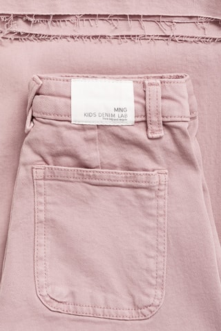 Jean wideleg revers effilochés - Rose