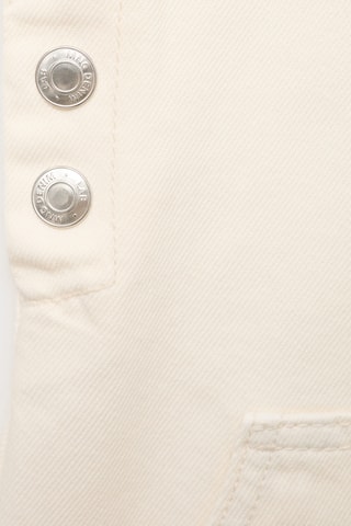 Robe chasuble courte en jean - Écru