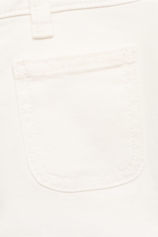 Short en jean droit - Blanc