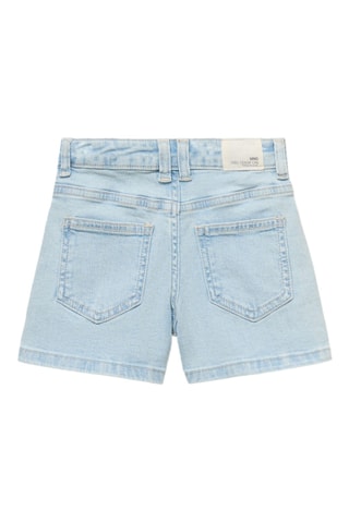Short en jean droit - Bleu clair